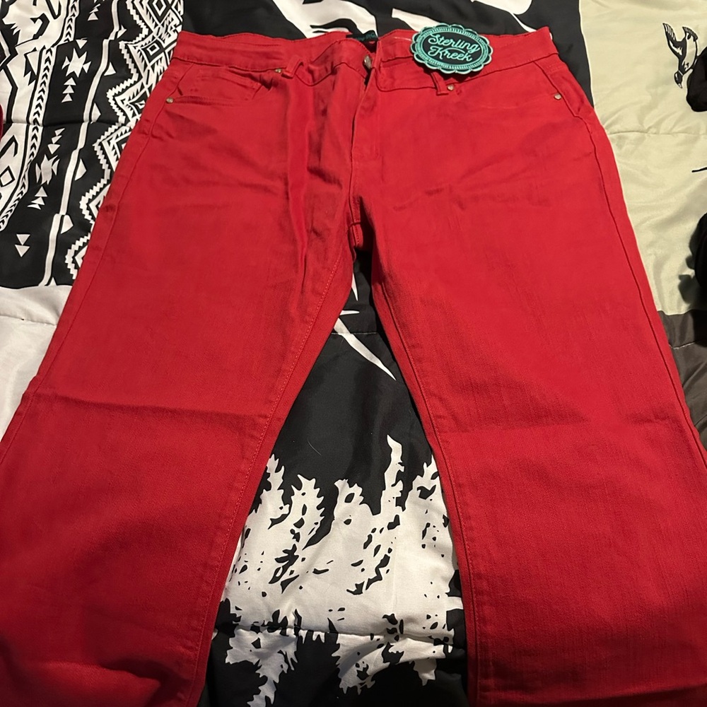 Red Flare & Wide Leg Jeans